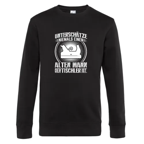 Tischler Mann Basteln Zimmermann Handwerker Hobel Sweat Männer King Crew Neck