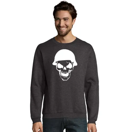 Totenschädel mit Chopperhelm Sweat Männer Spider