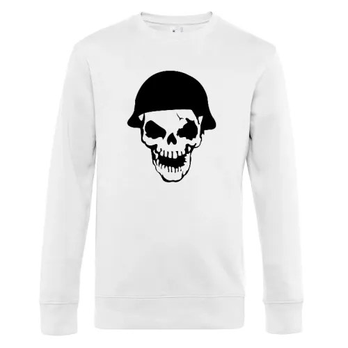 Totenschädel mit Chopperhelm Sweat Männer King Crew Neck