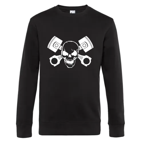 Totenschädel mit Motorkolben Männer Sweat