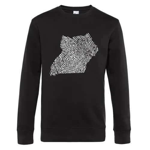 Uganda Fingerabdruck Sweat Männer King Crew Neck