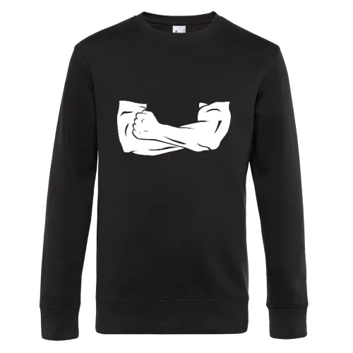 verschrenkter Arme mit Faust Sweat