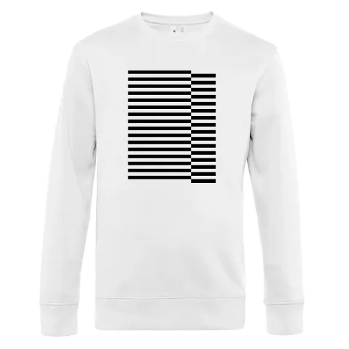 versetzte Streifen Sweat Männer King Crew Neck