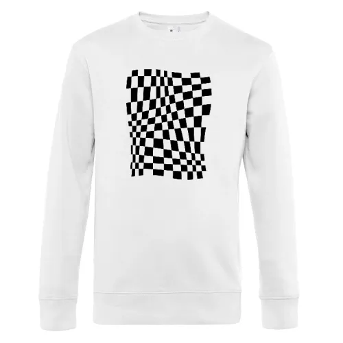 Verzerrtes Raster Sweat Männer King Crew Neck