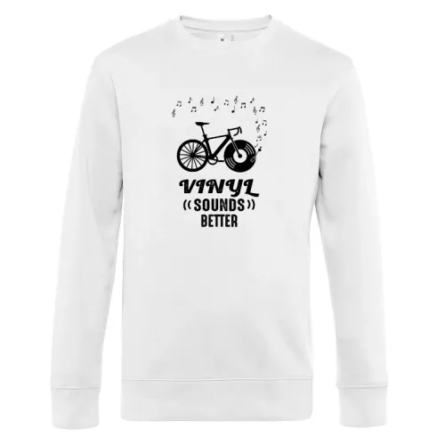 Vinyl Sounds Better Fahrrad mit Schallplatte Sweat Männer King Crew Neck