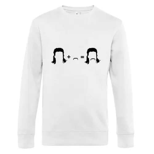 Vokuhila Rechnung Sweat Männer King Crew Neck