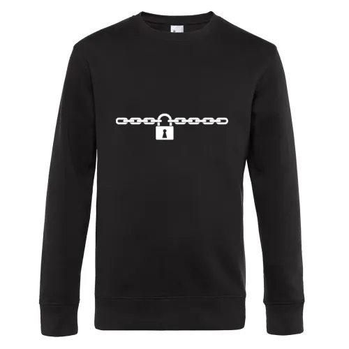Vorhängeschloß mit Kette Sweat Männer King Crew Neck