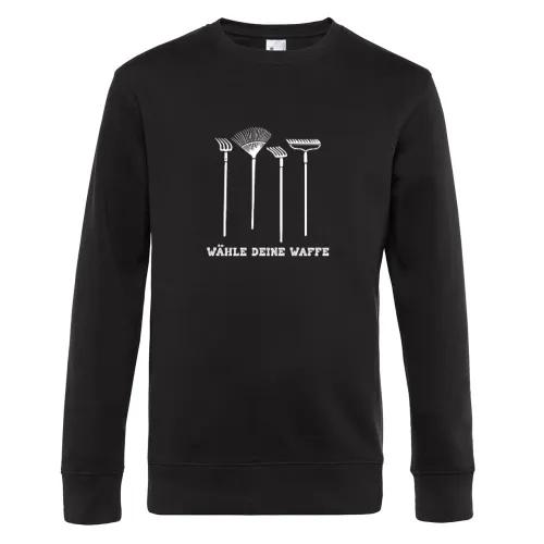 Wähle deine Waffe Gartengeräte Rechen Gärtner Sweat Männer King Crew Neck