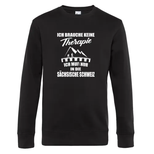 Wandern Trekking Sächsische Schweiz Hike Spruch Sweat Männer King Crew Neck