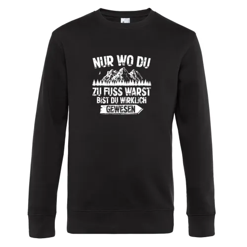 Wandern Wanderer Hiking Outdoor Wander Weg Spruch Sweat Männer King Crew Neck