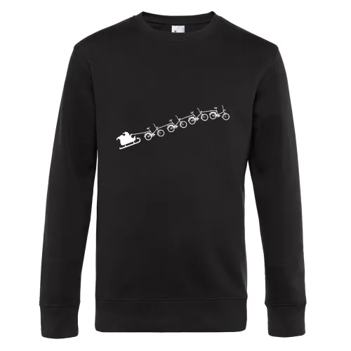 Weihnachtsschlitten aus fliegenden Klapprädern Männer Sweat