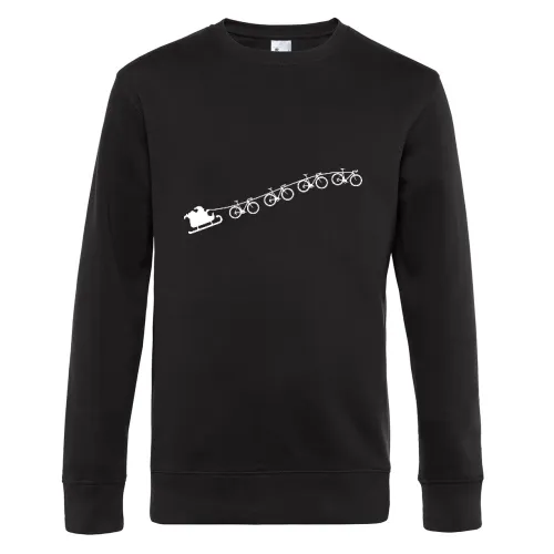 Weihnachtsschlitten aus fliegenden Rennrädern Sweat Männer King Crew Neck