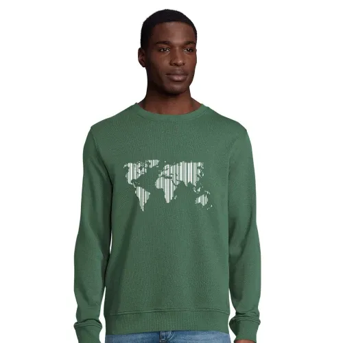 Welt als Barcode Männer Sweat