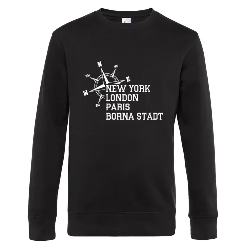 Weltstadt Borna Stadt Sweat Männer King Crew Neck