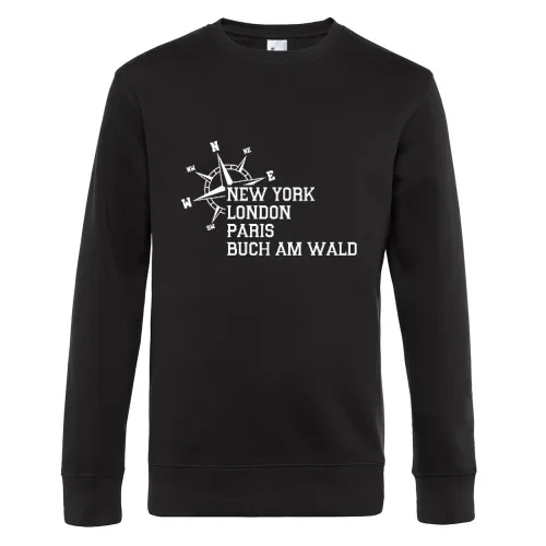 Weltstadt Buch am Wald Sweat Männer King Crew Neck