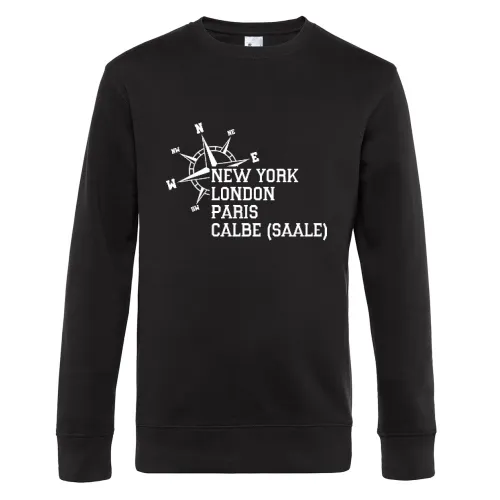 Weltstadt Calbe (Saale) Sweat Männer King Crew Neck