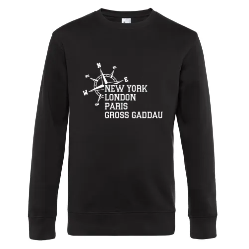 Weltstadt Groß Gaddau Sweat Männer King Crew Neck