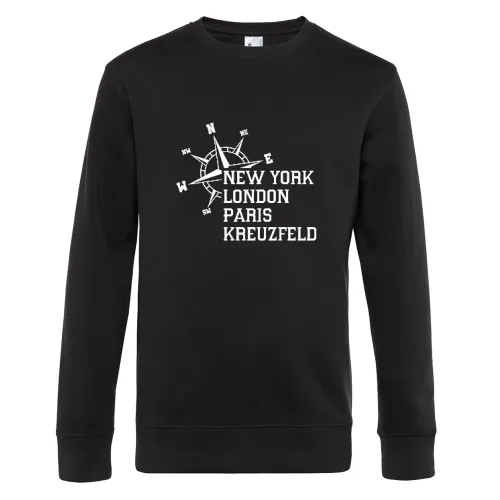 Weltstadt Kreuzfeld Sweat Männer King Crew Neck
