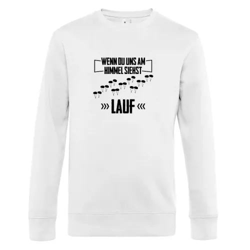 Wenn Du Uns Am Himmel Siehst Lauf Fallschirmjäger Männer Sweat