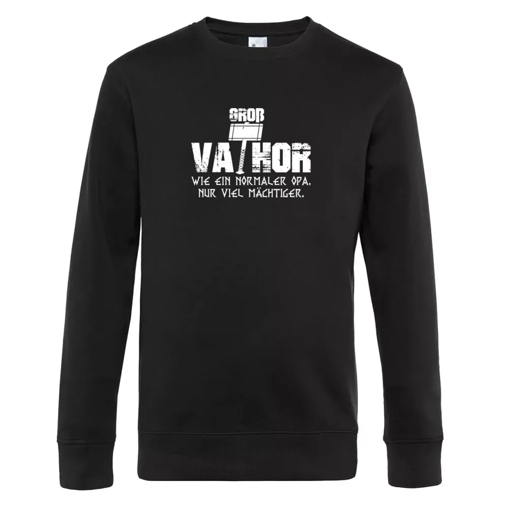  Männer Sweat mit Aufdruck 'Wikinger Opa Großvater Groß-Vathor Opi Vatertag'