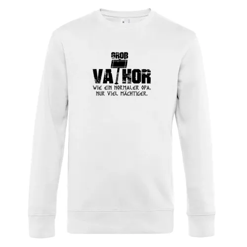 Wikinger Opa Großvater Groß-Vathor Opi Vatertag Sweat Männer King Crew Neck