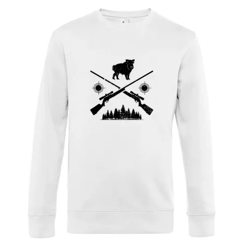 Wildschwein Jäger Jagdzeit Keiler Jagd Jagen Sweat Männer King Crew Neck