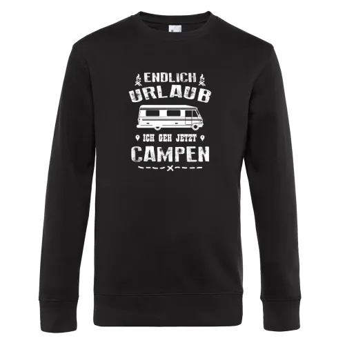 Wohnmobil Camping - Endlich Urlaub Ich Geh Campen Männer Sweat