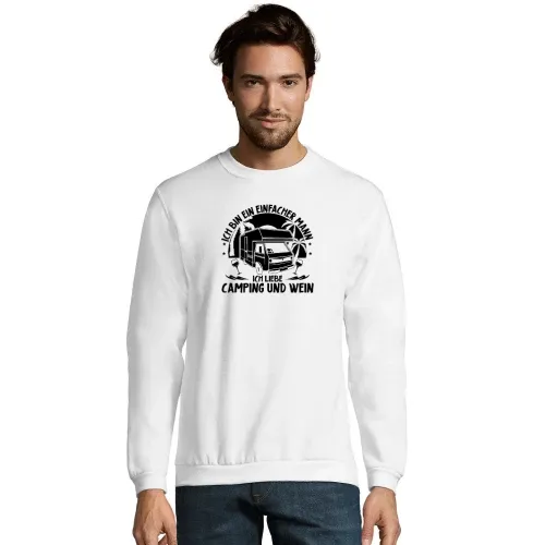 Wohnmobil Campingplatz Weintrinker Geschenkidee Sweat Männer Spider
