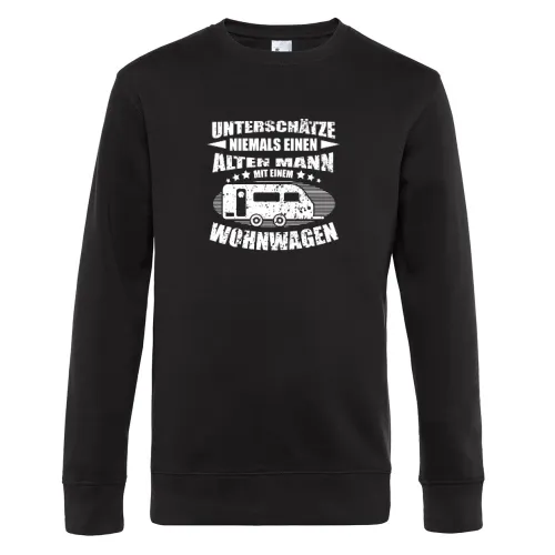 Wohnwagen Camping Rentner Camper Alter Mann Spruch Sweat Männer King Crew Neck