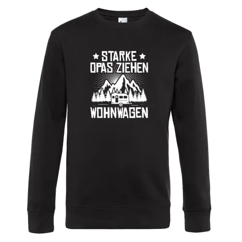Wohnwagen Caravan Camping Opa Großvater Geschenk Sweat Männer King Crew Neck