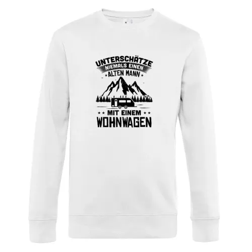 Wohnwagen Caravan Camping Rentner Camper Spruch Sweat Männer King Crew Neck