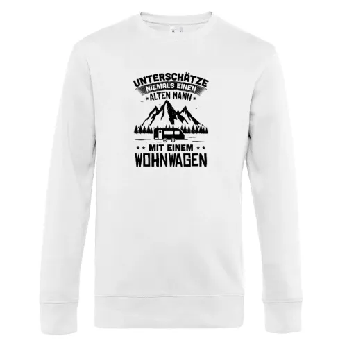 Wohnwagen Caravan Camping Rentner Camper Spruch Sweat Männer King Crew Neck