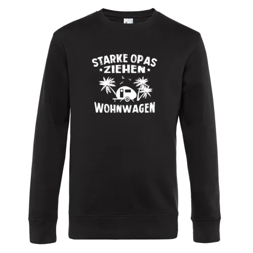 Wohnwagen Opa Caravan Camping Großvater Geschenk Sweat Männer King Crew Neck