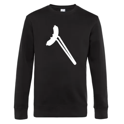 Wurst auf Grillzange Sweat Männer King Crew Neck