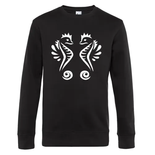 Zwei Seepferdchen Sweat Männer King Crew Neck