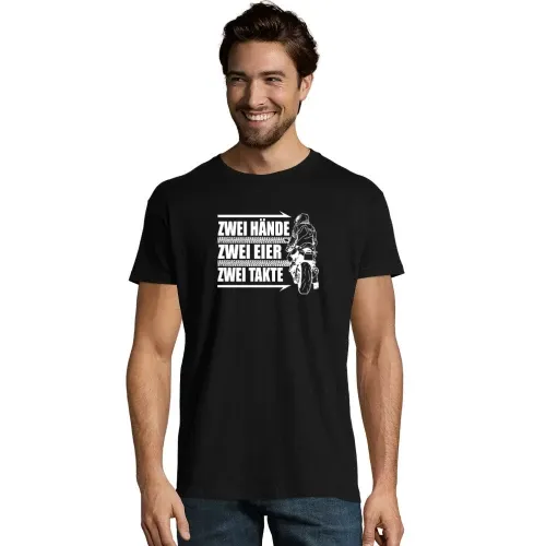 125er Rennmaschine Zwei Hände Zwei Eier Zwei Takte T-Shirt