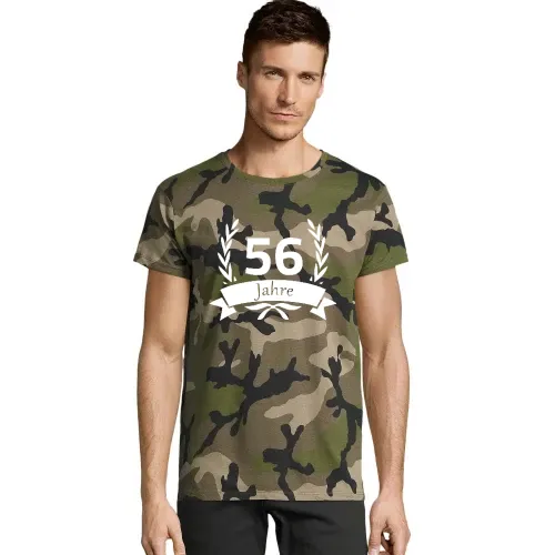 56 Geburtstag im Lorbeerkranz Männer T-Shirt
