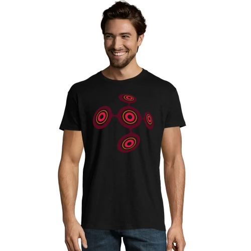 70er Jahre Style Kreise T-Shirt