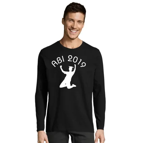 Abi Abschluss mit Jubel Männer T-Shirt