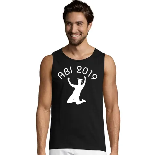 Abi Abschluss mit Jubel Männer T-Shirt