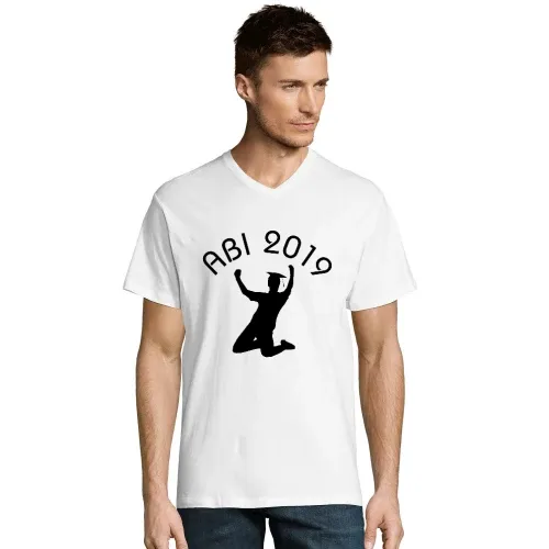 Abi Abschluss mit Jubel Männer T-Shirt
