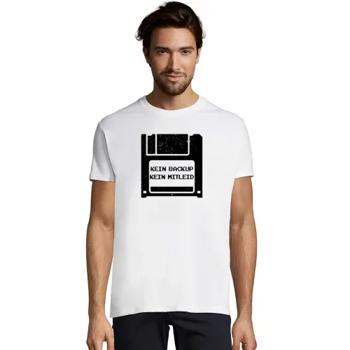 Admin Informatiker Backup Spruch Floppy Disk Motiv T-Shirt Männer Imperial