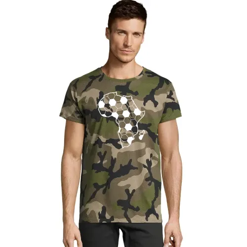 Afrika der schwarze Kontinent als Fußball Männer T-Shirt