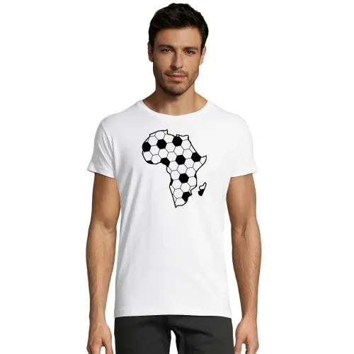 Afrika der schwarze Kontinent als Fußball Männer T-Shirt