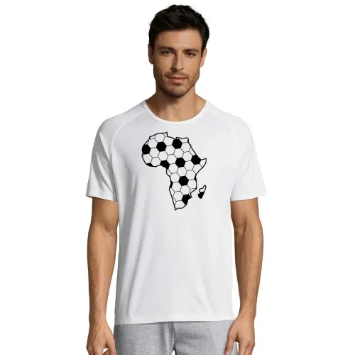Afrika der schwarze Kontinent als Fußball Männer T-Shirt