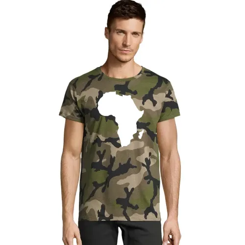 Afrika der schwarze Kontinent T-Shirt Männer Camo
