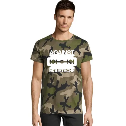 Against Mustache Rasierklinge Männer T-Shirt