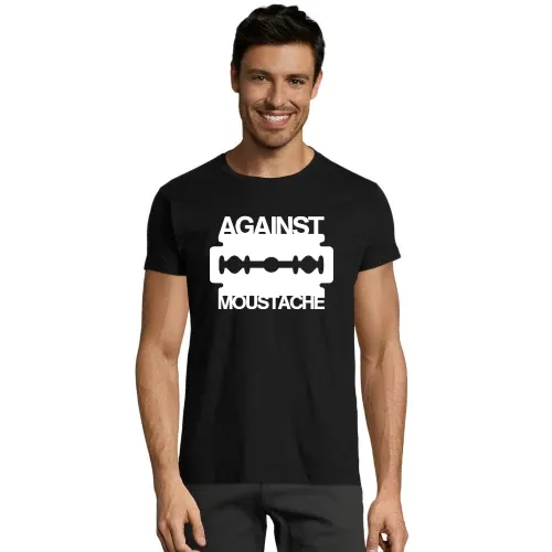 Against Mustache Rasierklinge Männer T-Shirt