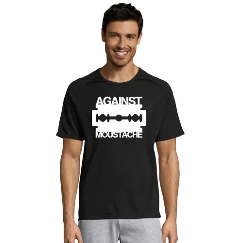 Against Mustache Rasierklinge Männer T-Shirt