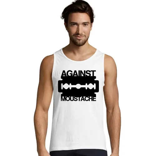 Against Mustache Rasierklinge Männer T-Shirt